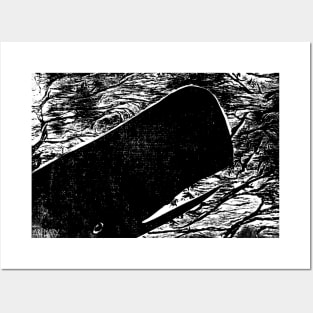 Sperm Whale Engraving Posters and Art